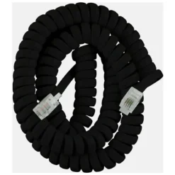 Power Gear 12 ft. Coiled Handset Cord, Black