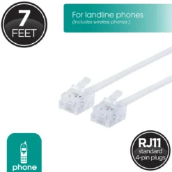 Power Gear 7ft. Line Cord, White, 10pk