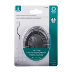 Power Gear 15 ft. Phone Line Cord, Gray