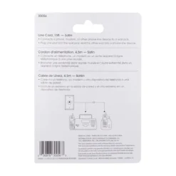 Power Gear 15 ft. Phone Line Cord, Gray