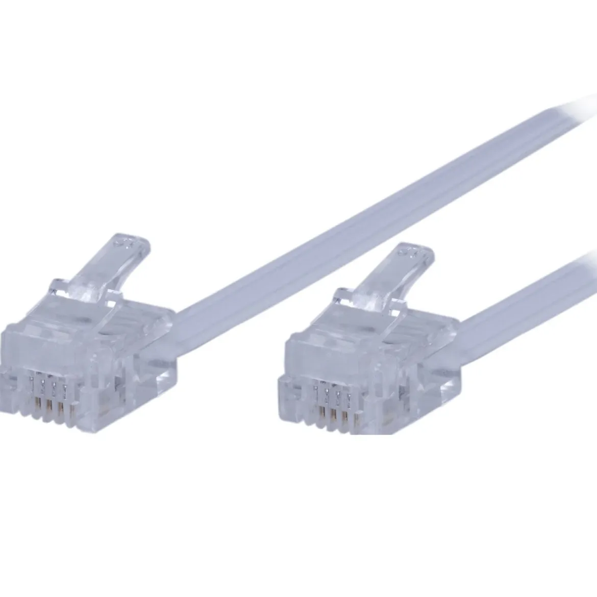 Power Gear 50ft. Ultra Thin Phone Line Cord, White