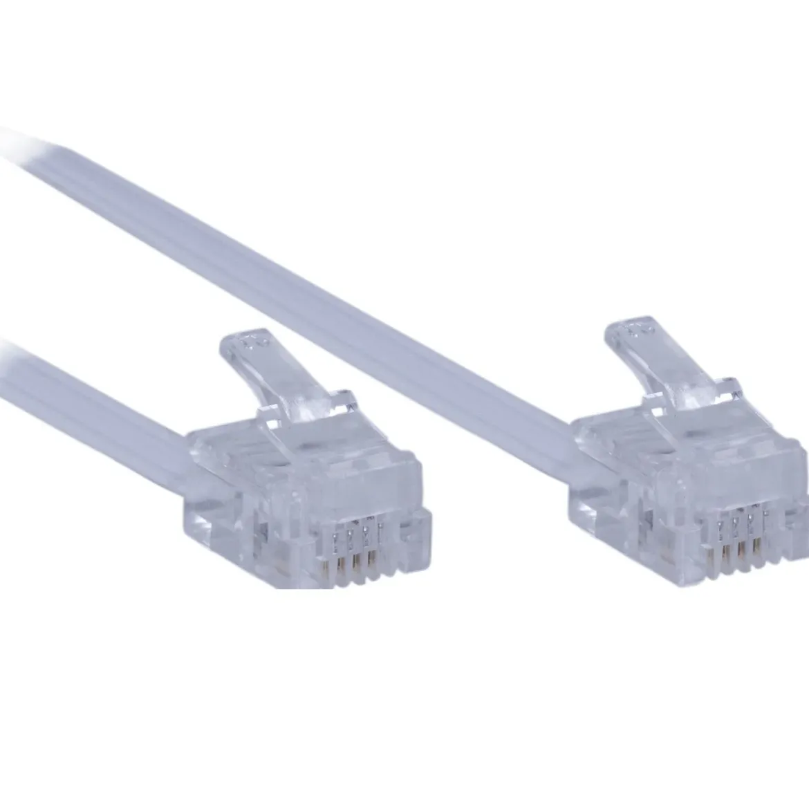 Power Gear 50ft. Ultra Thin Phone Line Cord, White