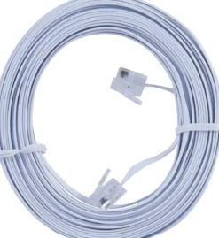 Power Gear 50ft. Ultra Thin Phone Line Cord, White