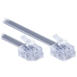 Power Gear 8 in. Phone Line Cord, Gray