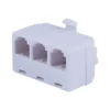 Power Gear 2-Line In-Wall Telephone Triplex Adapter, RJ11, White