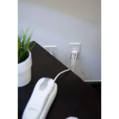 Power Gear 2-Line In-Wall Telephone Triplex Adapter, RJ11, White