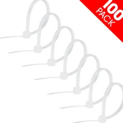 Power Gear Plastic Cable Ties, Clear, 4in, 100pk