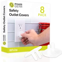 Power Gear Safety Outlet Covers, 30 Pack, White