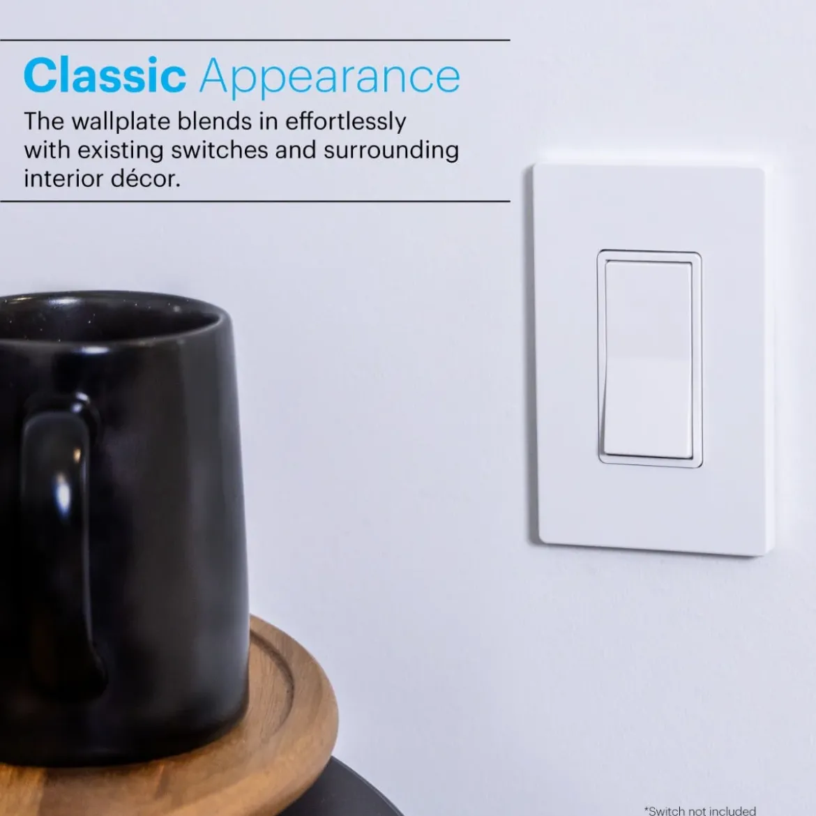 Power Gear Single Screwless Rocker Light Switch Wall Plate, 10 Pack, White