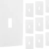 Power Gear Single Toggle Screwless Wall Plate, White, 10 Pack