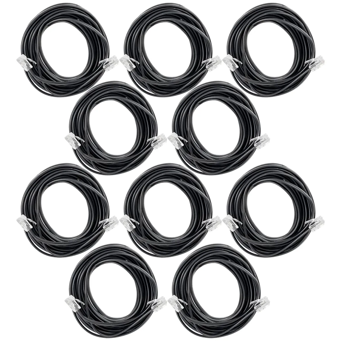 Power Gear Telephone Line Cord, 10 Pack