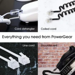 Power Gear Telephone Line Cord, 10 Pack