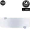 Power Gear Ultra-Thin 50ft. Line Cord, White, 2pk