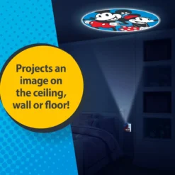 Projectables Disney Mickey & Minnie Light Sensing 6-Image LED Night Light, Blue/Red