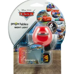 Projectables Disney Pixar Cars Light Sensing 6-Image LED Night Light, Black