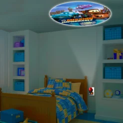 Projectables Disney Pixar Cars Light Sensing 6-Image LED Night Light, Black