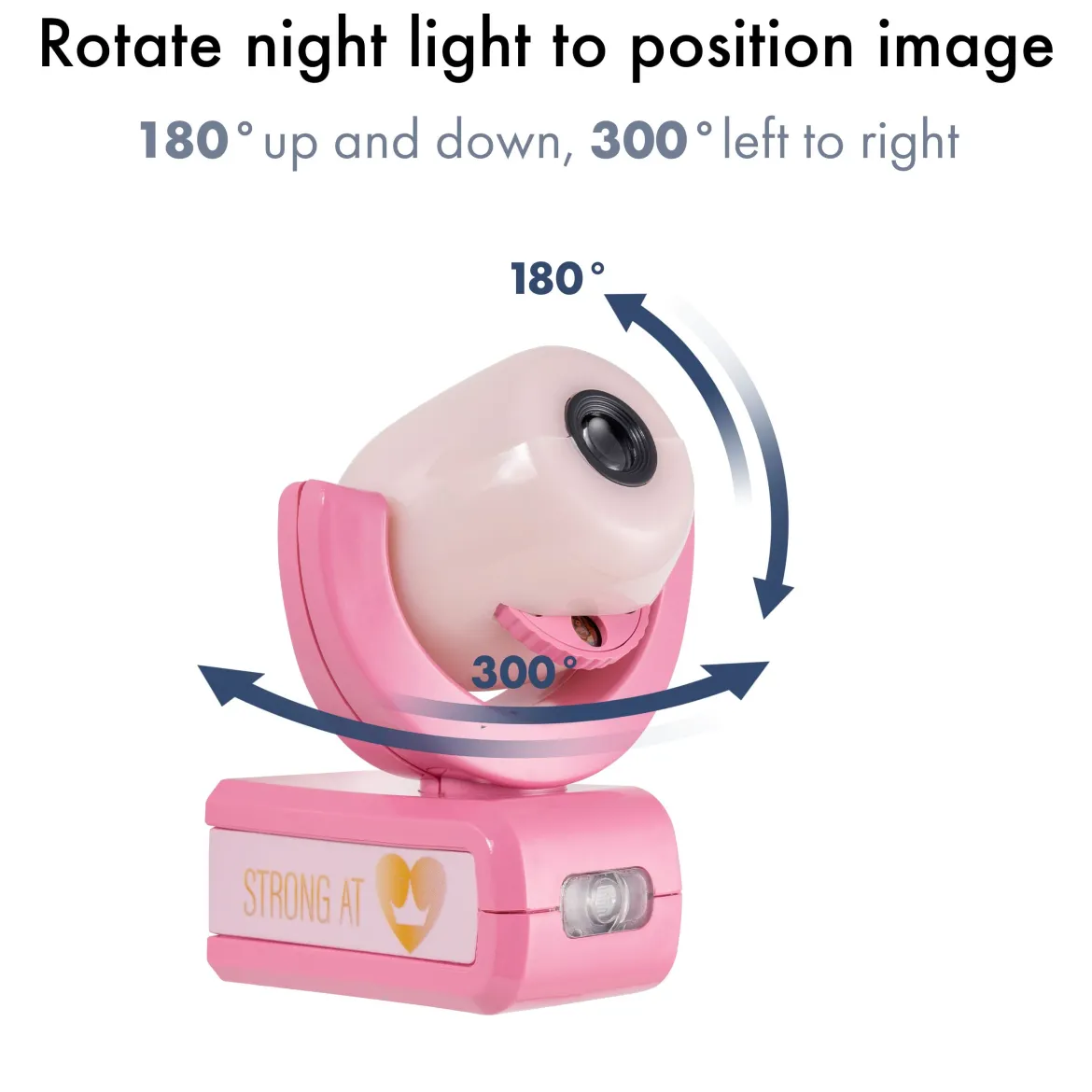 Projectables Disney Princesses Light Sensing 6-Image LED Night Light, Pink