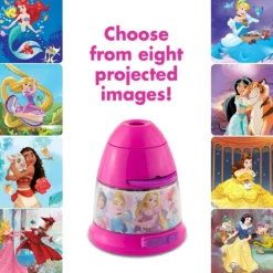 Projectables Disney Princesses Tabletop 8-Image LED Night Light, Pink