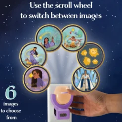 Projectables Disney WISH LED Night Light, Purple