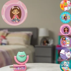 Projectables Gabby's Dollhouse LED Night Light, Pink