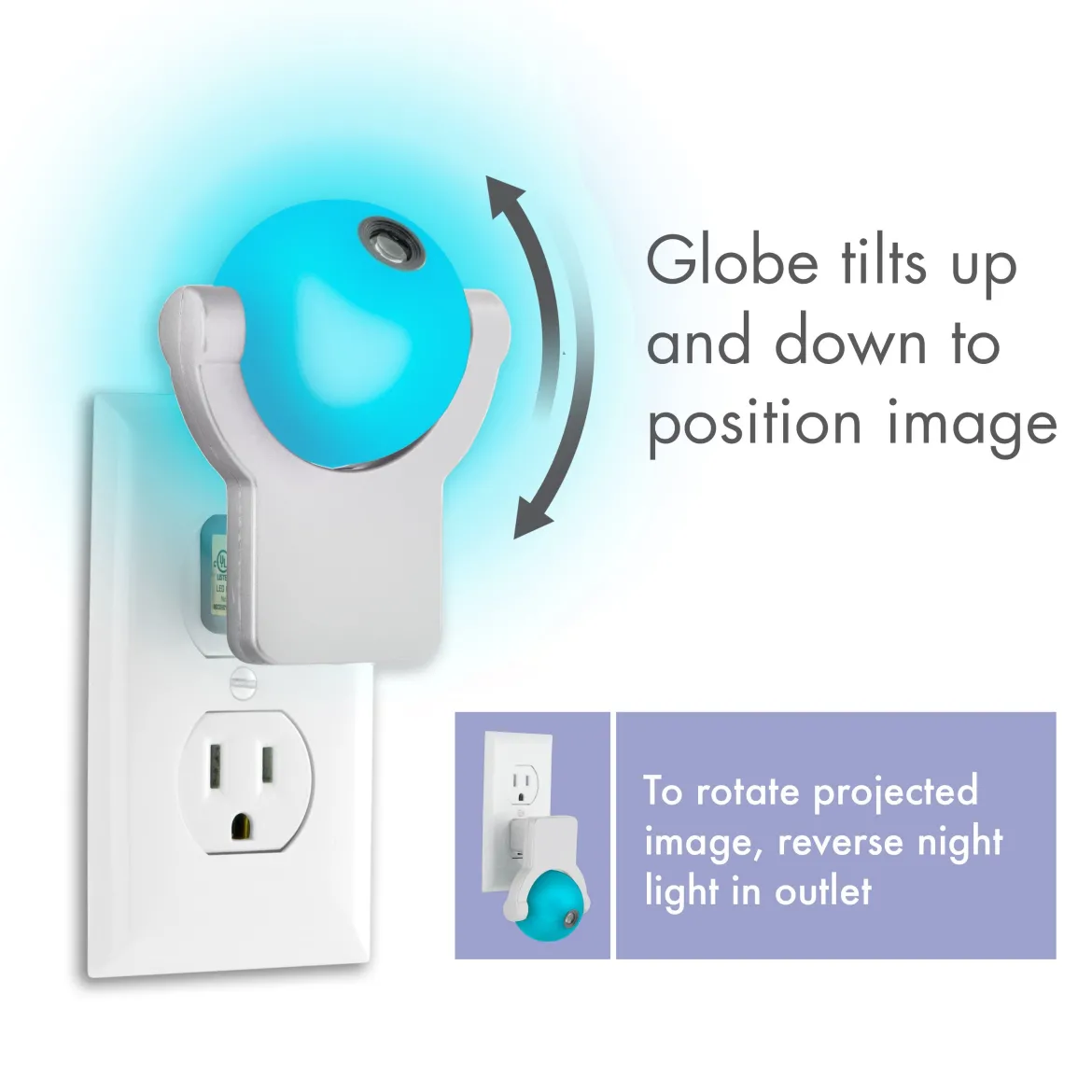 Projectables Solar System Light Sensing LED Night Light, Blue