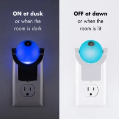 Projectables Solar System Light Sensing LED Night Light, Blue