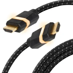 Titan 10ft. 8K Premium HDMI LED Braided Gaming Cable, Black