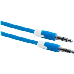 Uber 3ft. 3.5mm Auxiliary Audio Cable, Blue/White