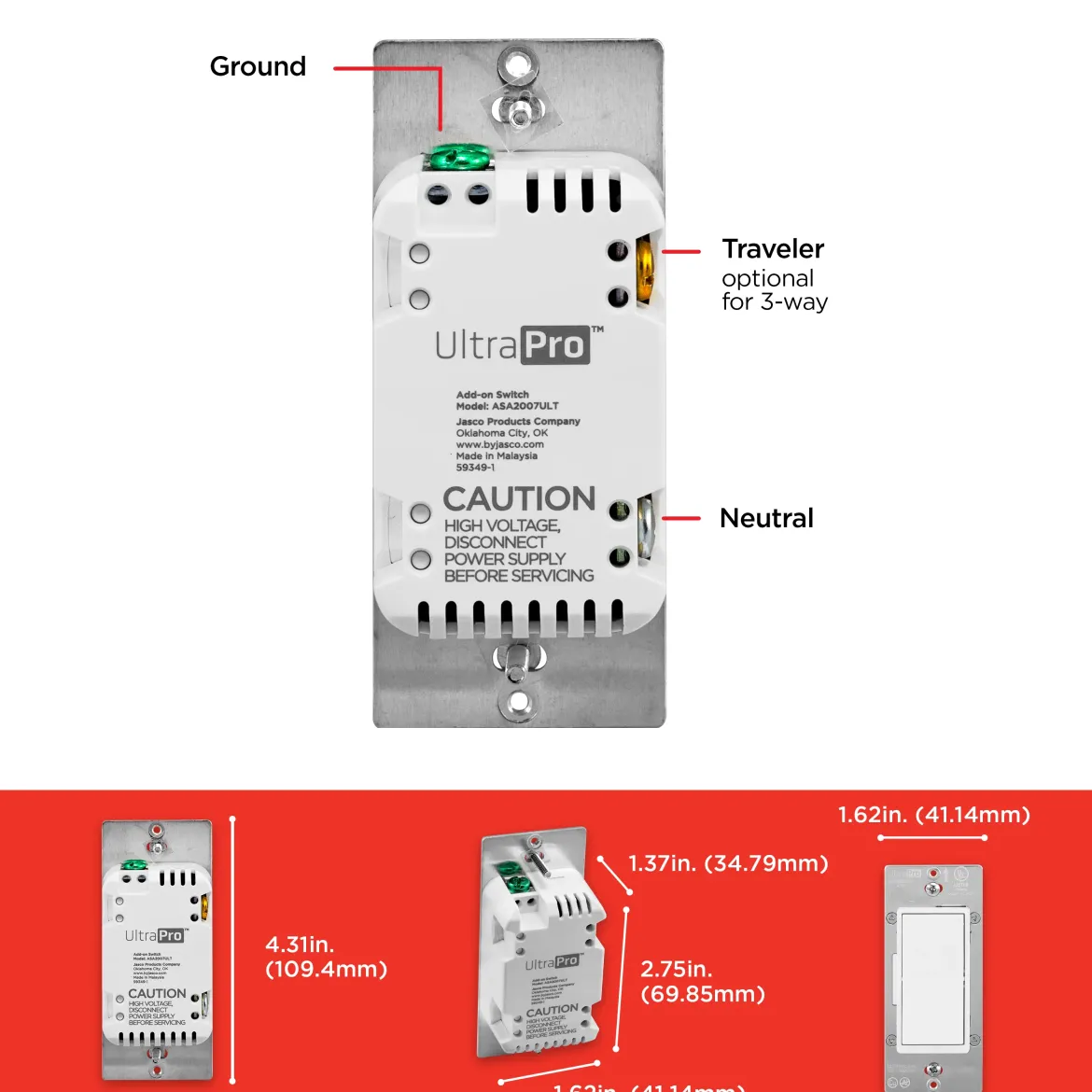 UltraPro Add-on Switch with QuickFit and SimpleWire