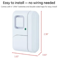 UltraPro Battery-Operated Magnetic Window or Door Alarm, 5 Pack, White