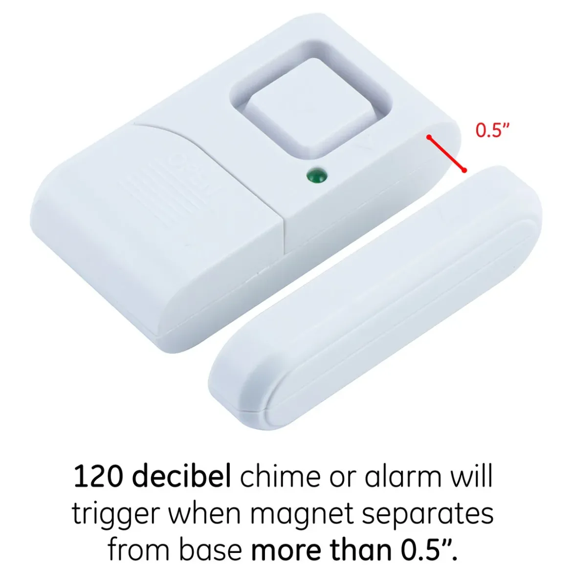 UltraPro Battery-Operated Magnetic Window or Door Alarm, 5 Pack, White