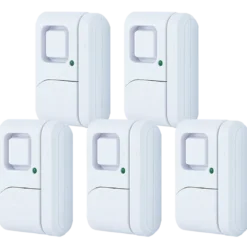 UltraPro Battery-Operated Magnetic Window or Door Alarm, 5 Pack, White