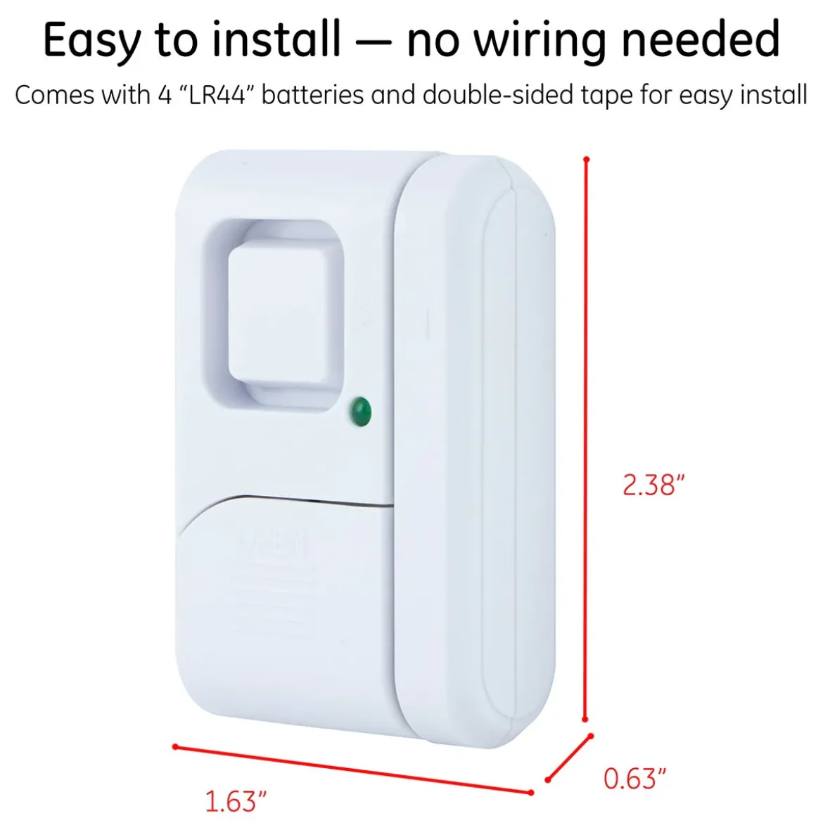 UltraPro Battery Operated Magnetic Window or Door Alarm, 4 Pack, White