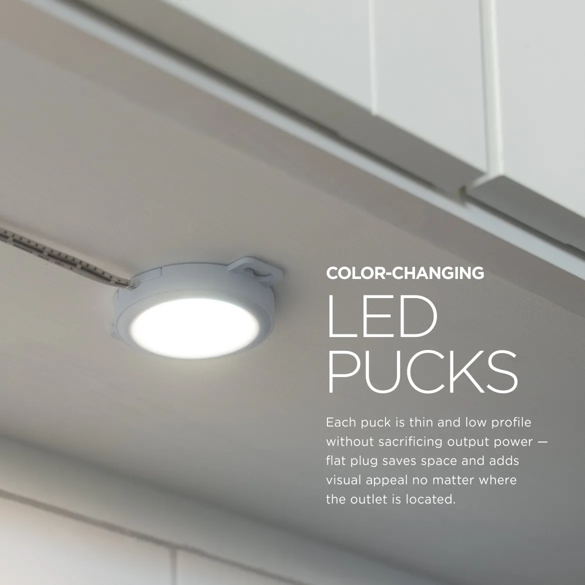 UltraPro Color-Changing LED Pucks, 3pk