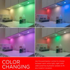 UltraPro Color-Changing LED Pucks, 3pk