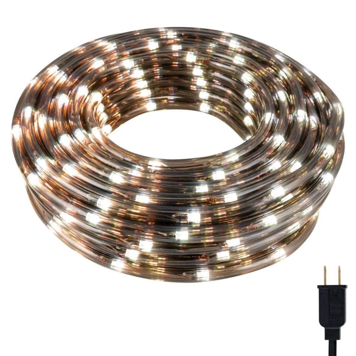 UltraPro Escape Indoor/Outdoor LED Rope Light, 50ft., Warm White, Black