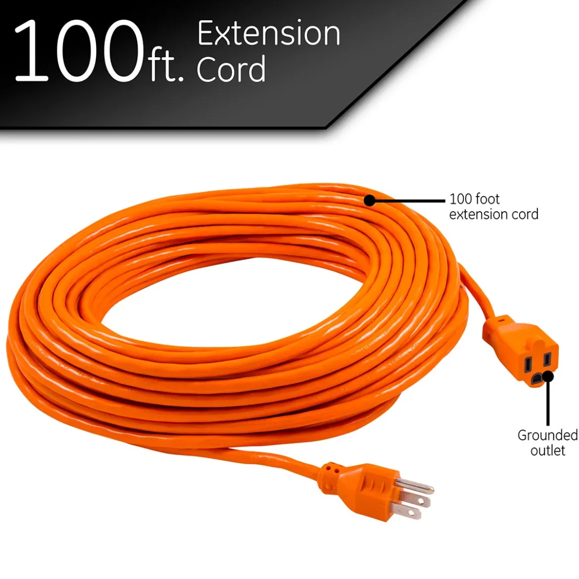 UltraPro 100ft. Outdoor Extension Cord, Orange