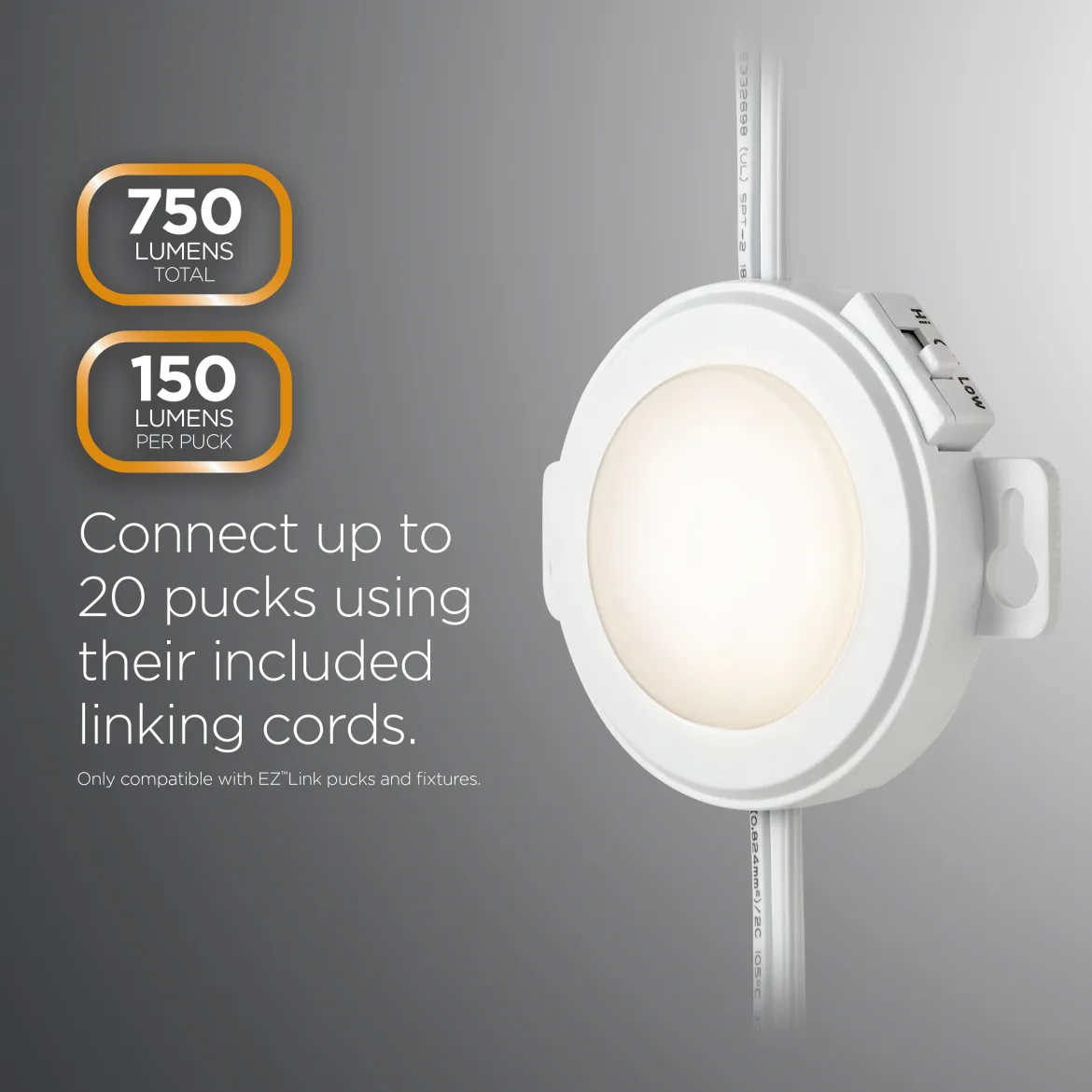 Ultra ProGrade EZLink LED Puck Lights, 5pk
