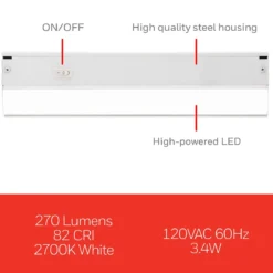UltraPro 12in. On/Off Direct Wire LED Light Fixture