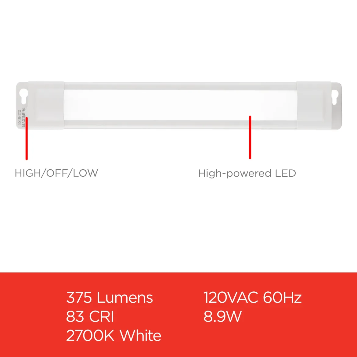 UltraPro LED Plug-in Light Fixture, 12in.
