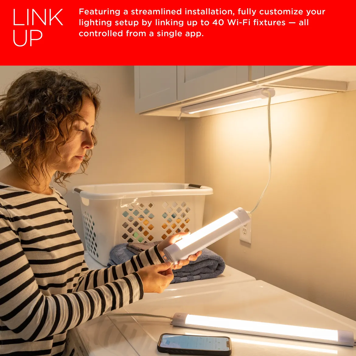 UltraPro LED Wi-Fi Smart Light Fixture, 36in.