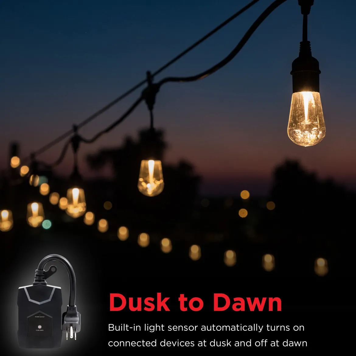 UltraPro 1-Outlet Outdoor Dusk-to-Dawn Timer