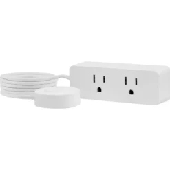 UltraPro Plug-In 2-Outlet WiFi Smart Plug with Push Button, White