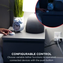 UltraPro Plug-In 2-Outlet WiFi Smart Plug with Push Button, White