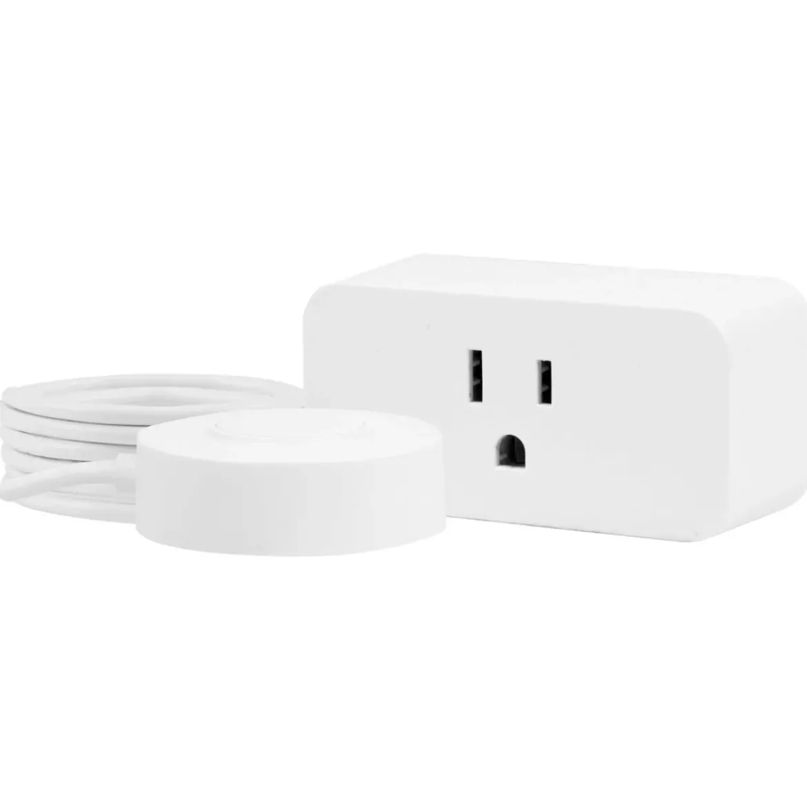 UltraPro Plug-In 1-Outlet WiFi Smart Plug with Push Button, White