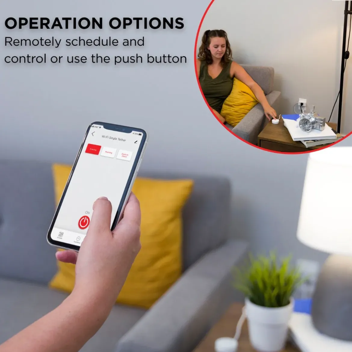 UltraPro Plug-In 1-Outlet WiFi Smart Plug with Push Button, White