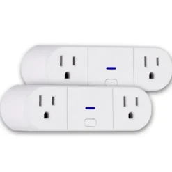 UltraPro Plug-In 2-Outlet WiFi Smart Switch, 2 Pack, White