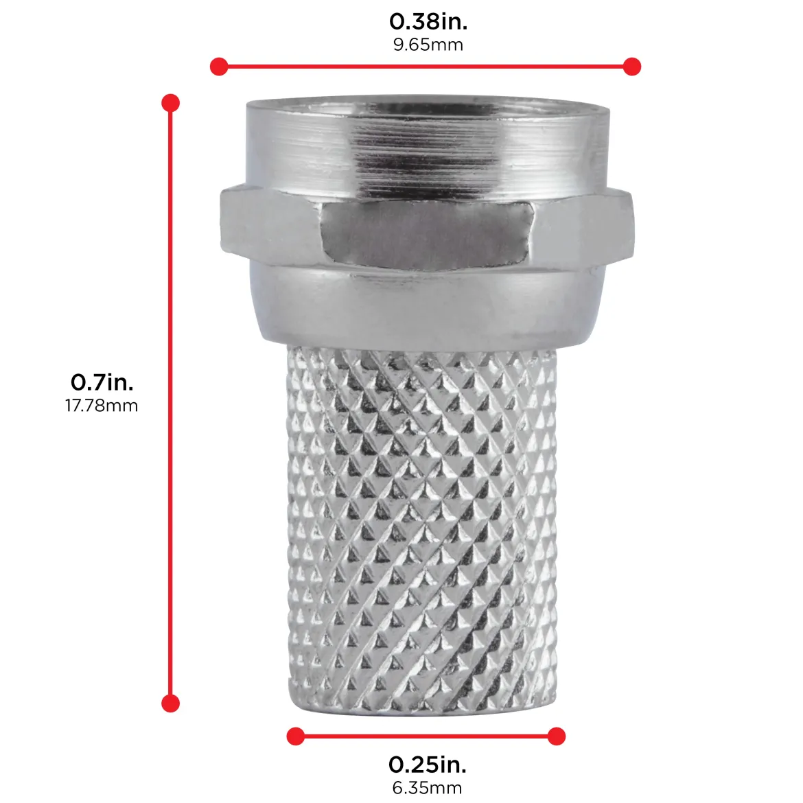 UltraPro RG6 Twist-On F Connector, 4 Pack