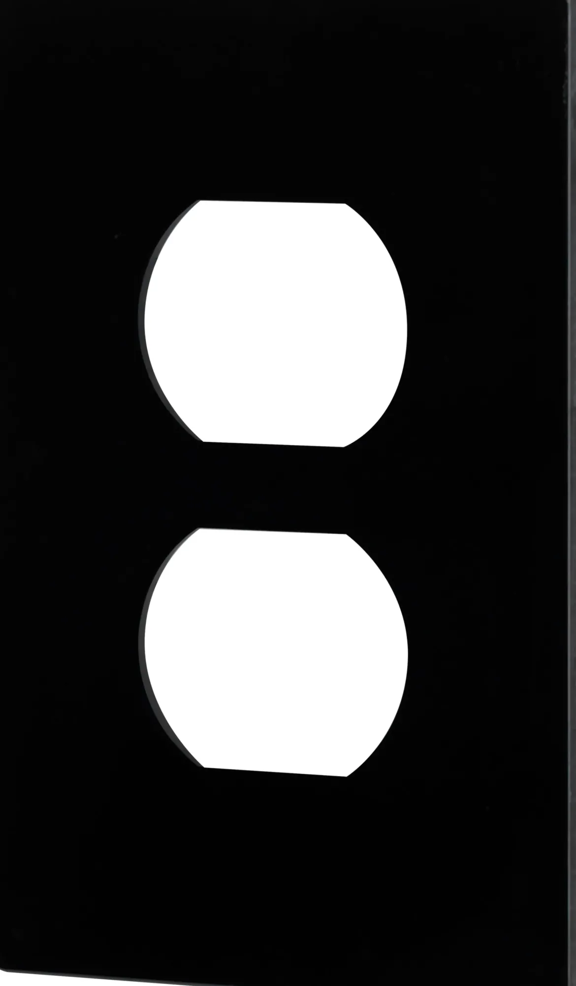 UltraPro Screwless Duplex Receptacle Wallplate, Black