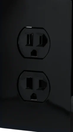 UltraPro Screwless Duplex Receptacle Wallplate, Black